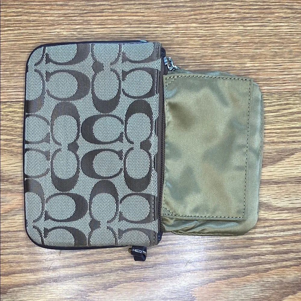 Coach Signature Pattern Wristlet - Picture 3 of 4